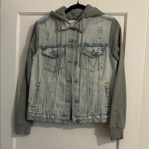 Ardene S Gray Hoodie Jean Jacket
